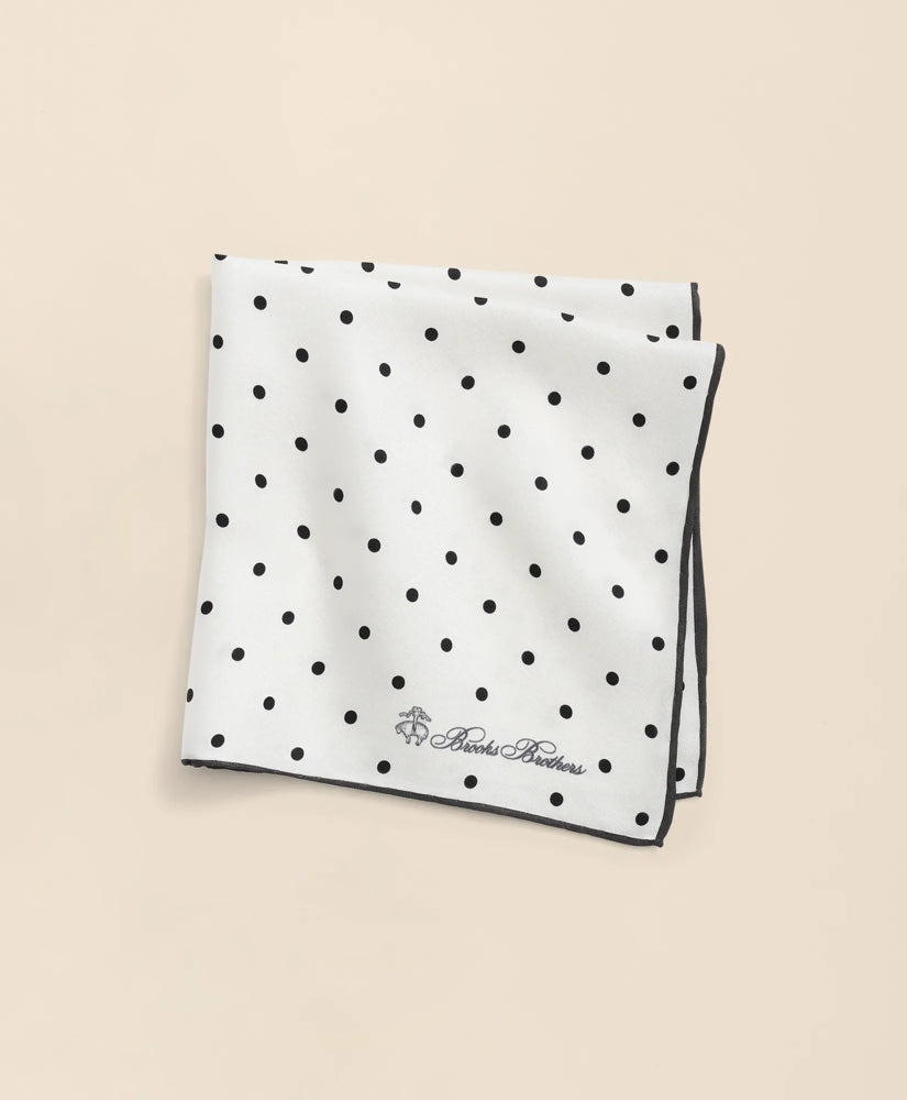 Men Small Dot Silk Pocket Square - Brooks Brothers Outlet