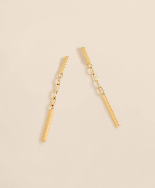 Women 14k Gold Paperclip Drop Earrings - Brooks Brothers For sale