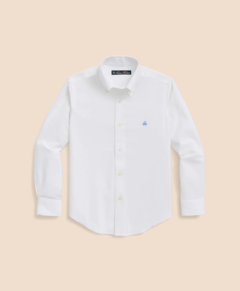 Boys Boys Non-Iron Stretch Cotton Oxford Sport Shirt - Brooks Brothers Gift