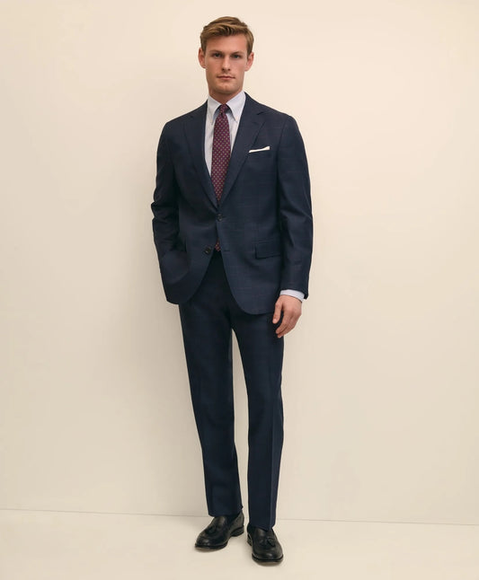 Sale Brooks Brothers Explorer Collection Classic Fit Wool Overcheck Suit Pants - Brooks Brothers US