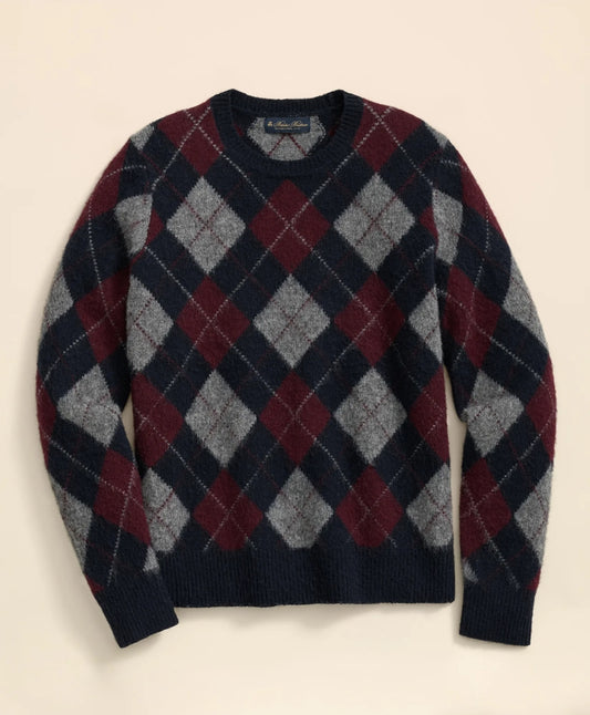 Sale Brushed Wool Argyle Sweater - Brooks Brothers sale