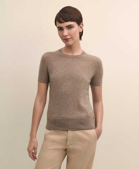Women Cashmere Short-Sleeve Shell