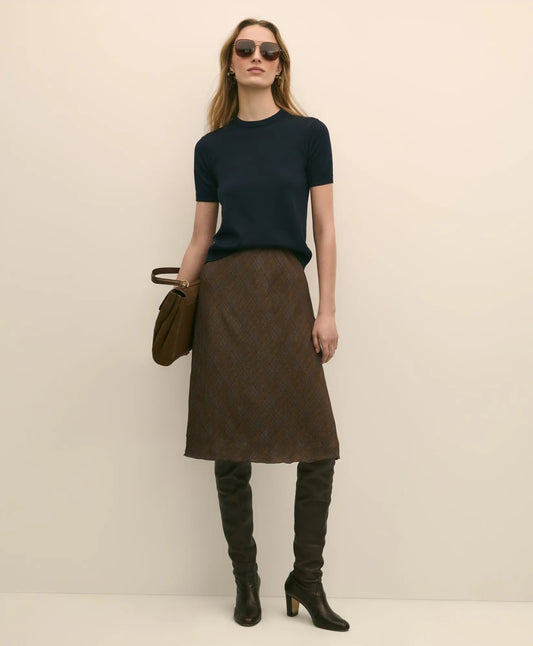Sale Chiffon Plaid Skirt - Brooks Brothers US
