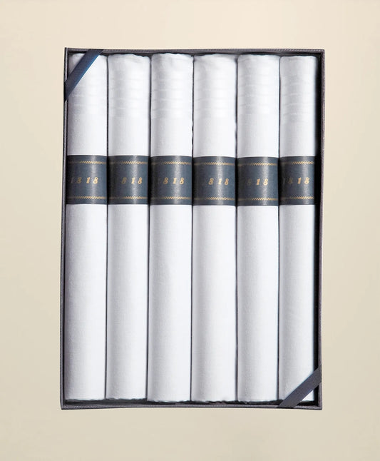 Men Cigar-Rolled Handkerchiefs-Set of 6 - Brooks Brothers For sale