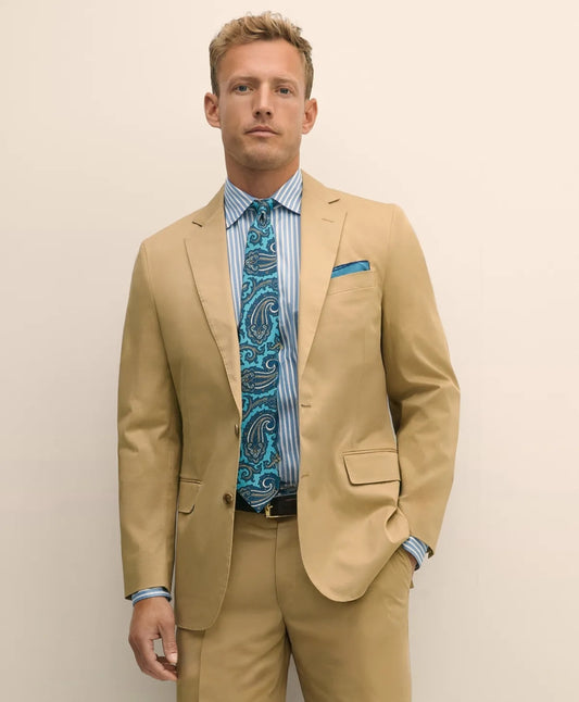 Tailored Classic Fit Stretch Cotton Twill Suit Jacket - Brooks Brothers On sale