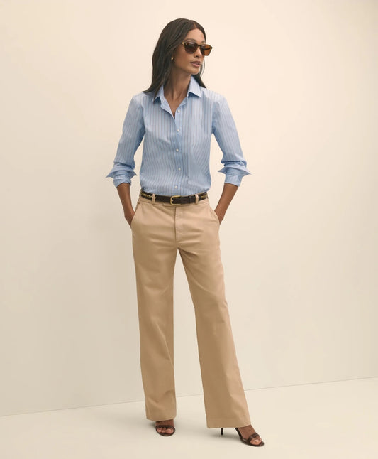 Women Cotton Blend Relaxed Chino Pants - Brooks Brothers Near me