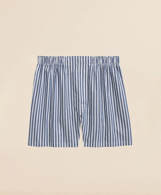 Sale Cotton Broadcloth Butcher-Stripe Boxers - Brooks Brothers US