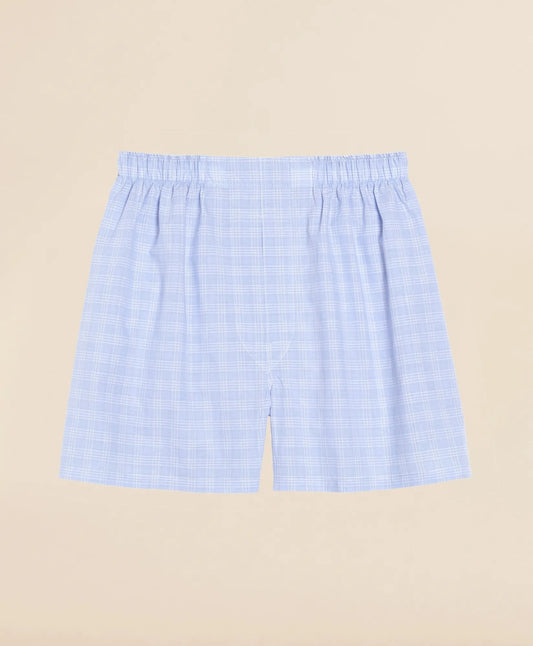 Men Cotton Broadcloth Glen Plaid Boxers - Brooks Brothers Online