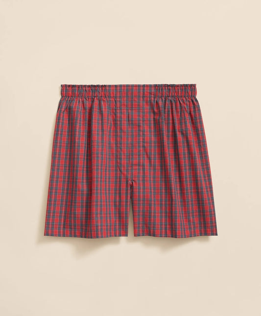 Sale Cotton Broadcloth Royal Stewart Tartan Boxers - Brooks Brothers Outlet