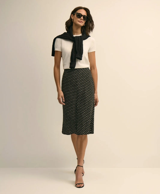 Women Dot-Print Slip Skirt - Brooks Brothers Gift