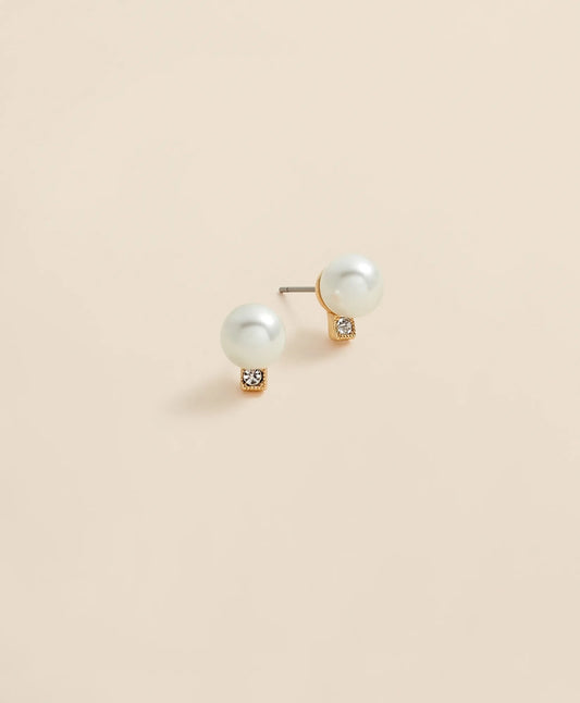 Women Faux Pearl Stud Earrings - Brooks Brothers Outlet