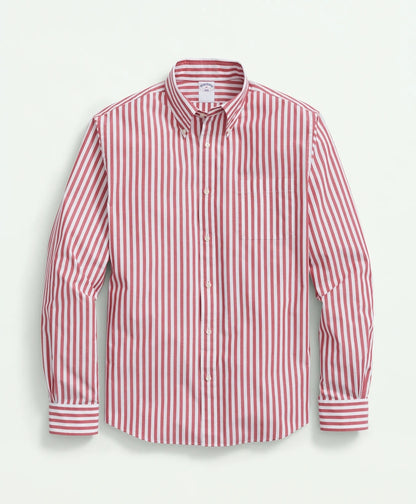 Men Friday Shirt, Poplin Butcher Striped - Brooks Brothers Outlet