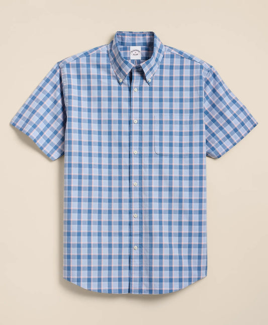 Men Friday Shirt, Poplin Check - Brooks Brothers Online