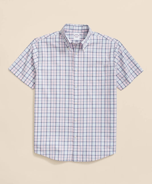 Sale Friday Shirt, Short-Sleeve Poplin Plaid - Brooks Brothers