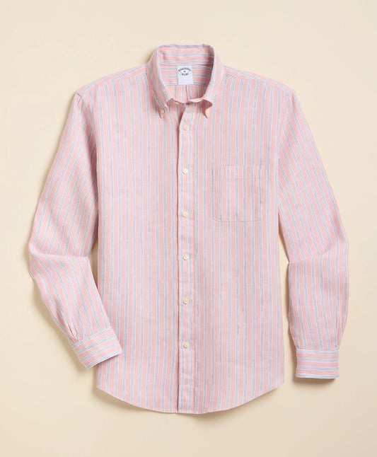 Men Irish Linen Sport Shirt - Brooks Brothers