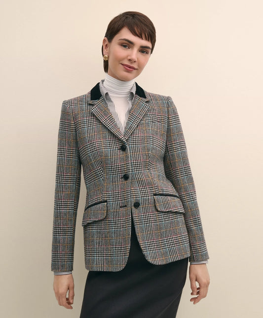 Sale Plaid Shetland Wool Riding Jacket - Brooks Brothers Near me