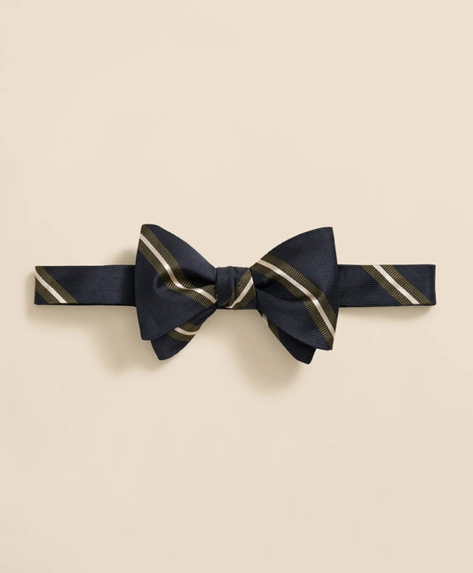 Men Rep Stripe Silk Bow Tie