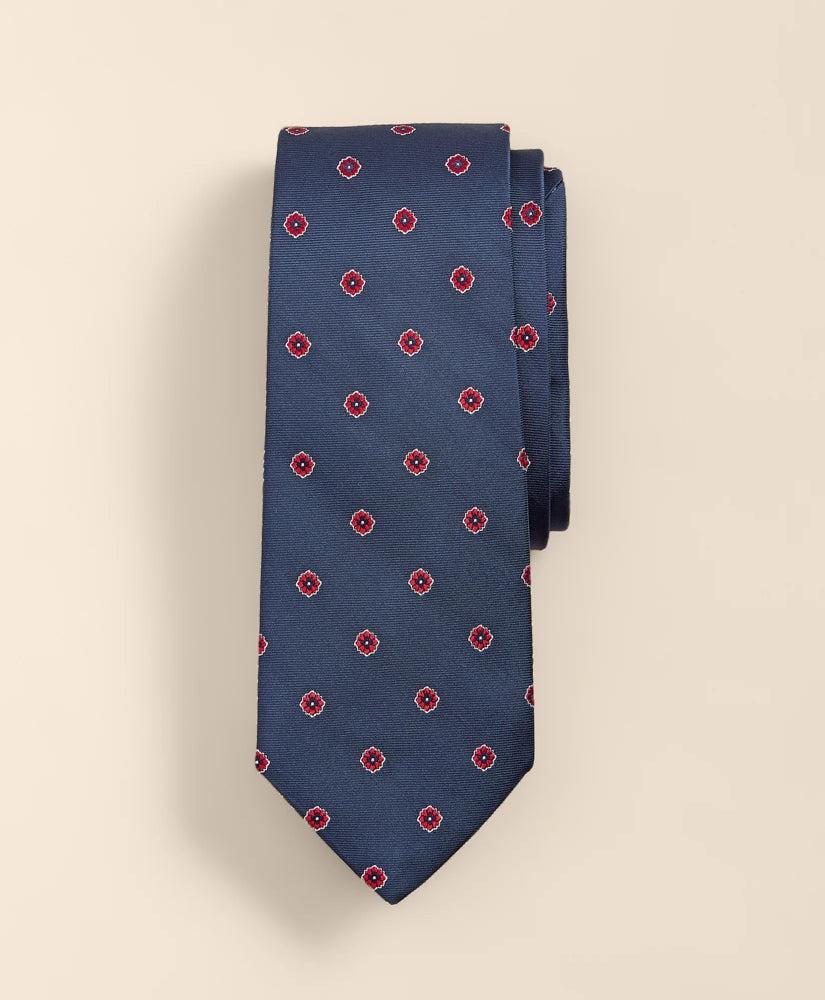 Men Silk Flower Tie - Brooks Brothers