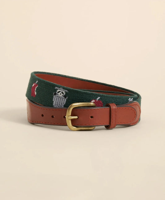 Men Smathers & Branson Needlepoint Racoon Belt - Brooks Brothers Online