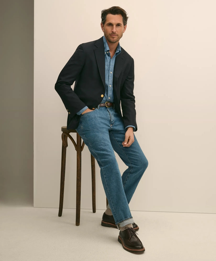 Men Straight Fit Denim Jeans - Brooks Brothers Near me