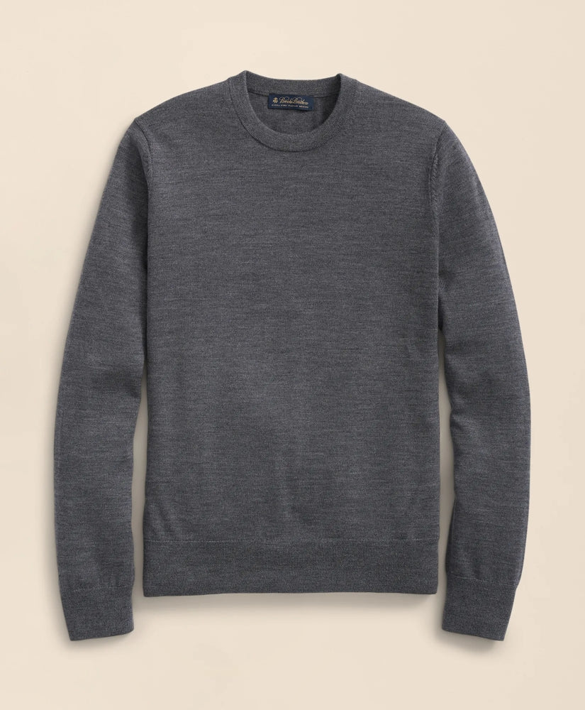 Men Ultimate Merino Wool Crewneck Sweater - Brooks Brothers US