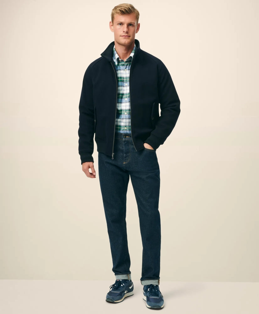 Men Wool Bomber Jacket - Brooks Brothers