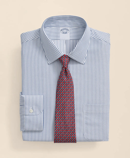Men Brooks Brothers Explorer Collection Non-Iron Twill Ainsley Collar, Stripe Dress Shirt - Brooks Brothers For sale