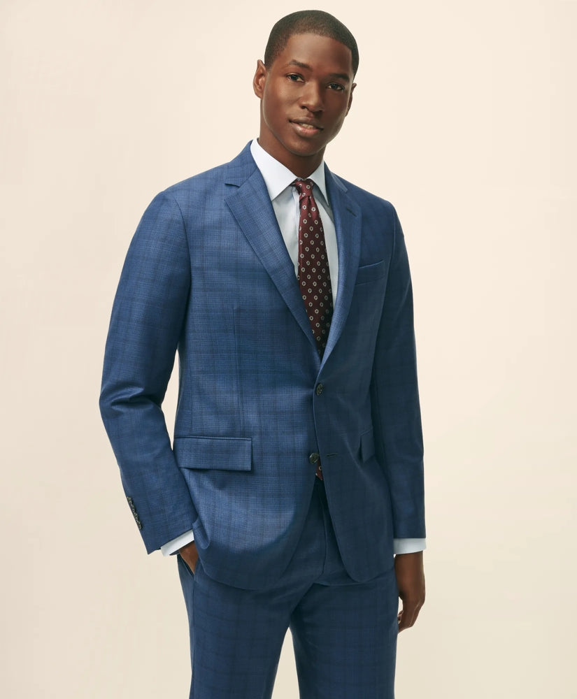Men American-Made Classic Fit Multi-Checked 1818 Suit - Brooks Brothers Gift