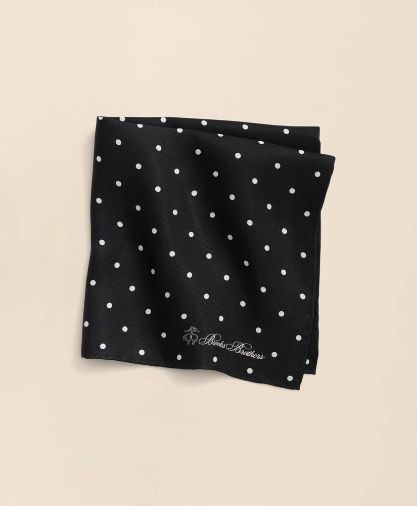 Men Small Dot Silk Pocket Square - Brooks Brothers Outlet
