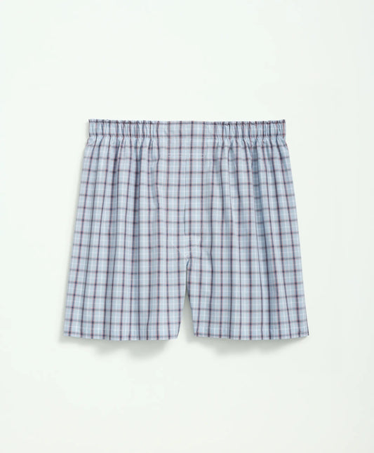 Sale Cotton Broadcloth Plaid Boxers - Brooks Brothers Outlet