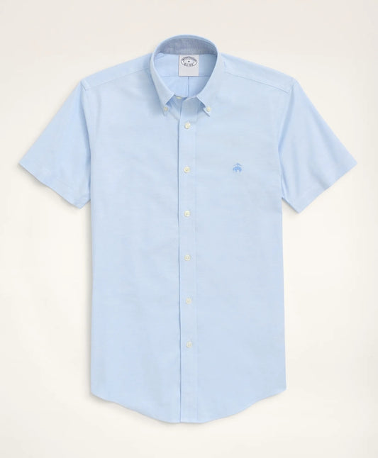 Shirts Stretch Non-Iron Oxford Button-Down Collar Short-Sleeve Sport Shirt - Brooks Brothers For sale