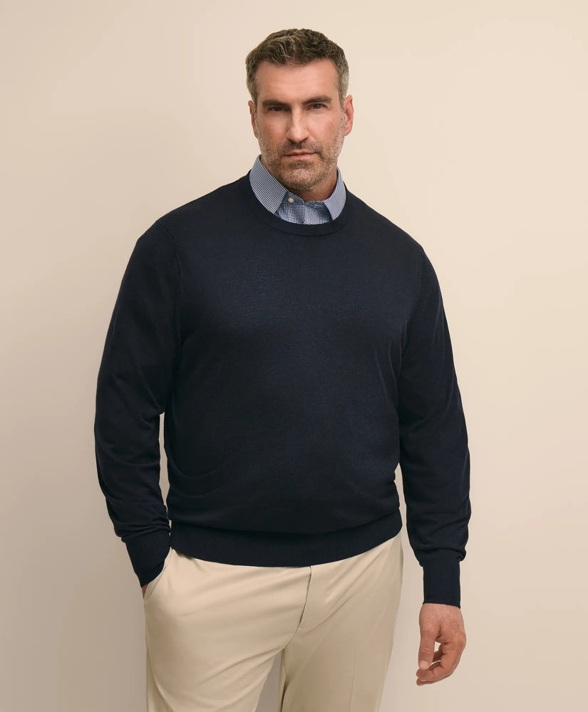 Men Big & Tall Ultimate Merino Wool Crewneck Sweater - Brooks Brothers Outlet