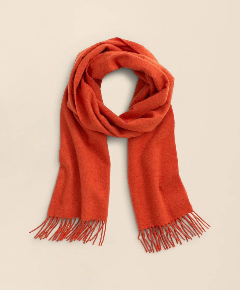 Men Cashmere Fringed Scarf - Brooks Brothers US