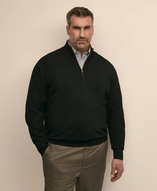 Men Big & Tall Ultimate Merino Wool Quarter-Zip Sweater - Brooks Brothers Outlet