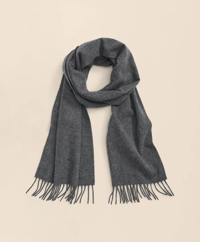 Men Cashmere Fringed Scarf - Brooks Brothers US