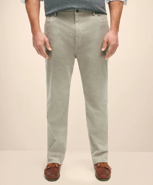 Men Big & Tall Five-Pocket Stretch Corduroy Cotton Pants