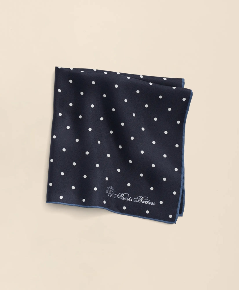 Men Small Dot Silk Pocket Square - Brooks Brothers Outlet