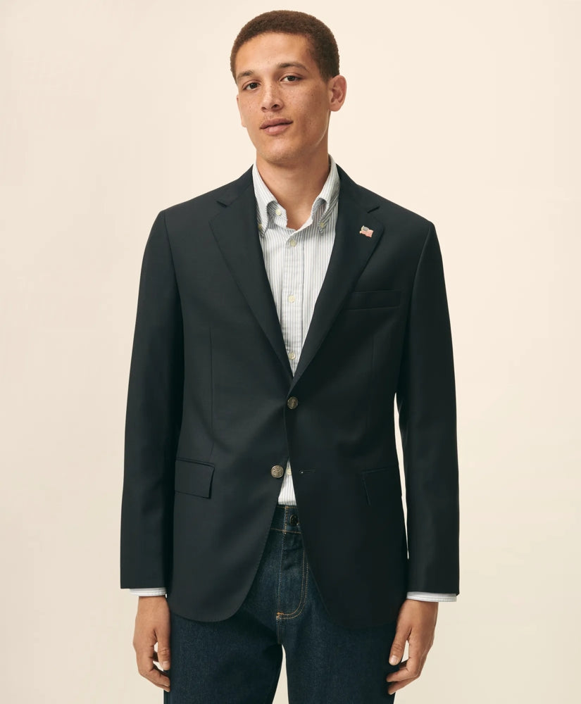 Men Slim Fit Stretch Saxxon™ Wool 1818 Blazer - Brooks Brothers Discount