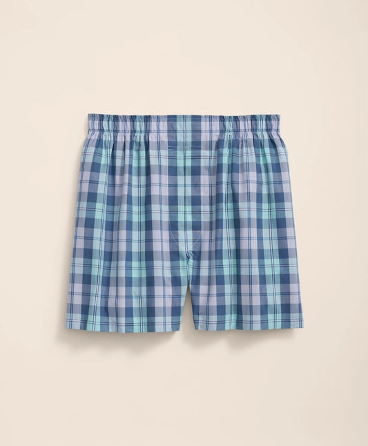 Sale Cotton Broadcloth Bold Plaid Boxers - Brooks Brothers sale