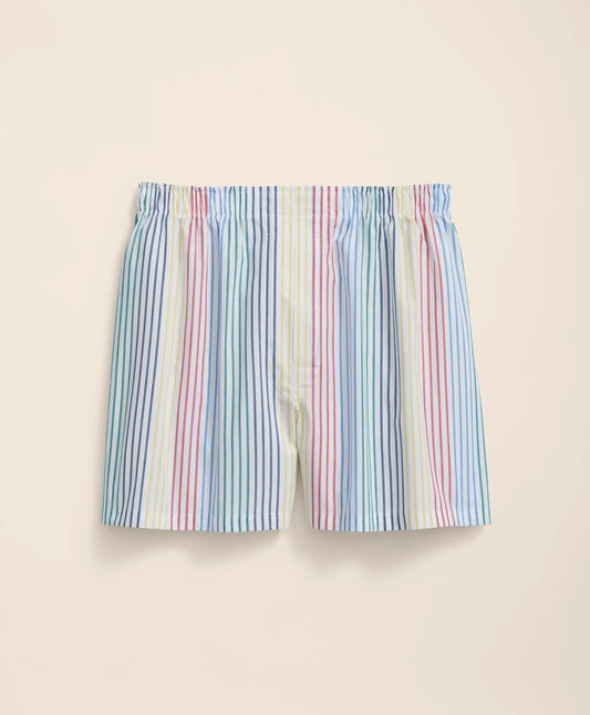Men Cotton Broadcloth Archive Stripe Boxers - Brooks Brothers Gift