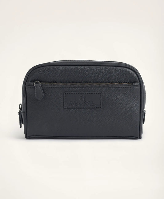 Men Pebbled Leather Dopp Kit - Brooks Brothers